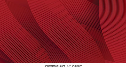Red maroon background with 3D modern wave curve abstract presentation background. Luxury paper cut background. 3d vector illustration for decoration, banner, flyer, business card design, and much more
