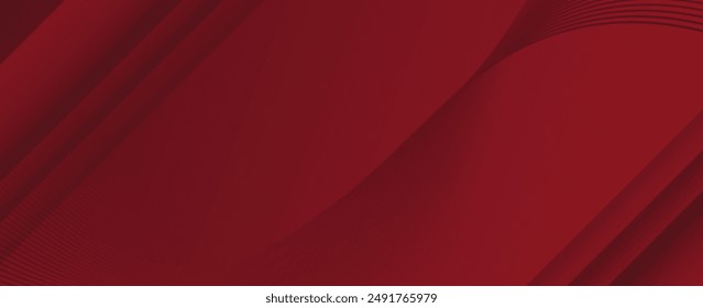 Red maroon background with 3D modern wave curve abstract presentation background. Luxury paper cut background. 3d vector illustration for decoration, banner, flyer, business card design, and much more