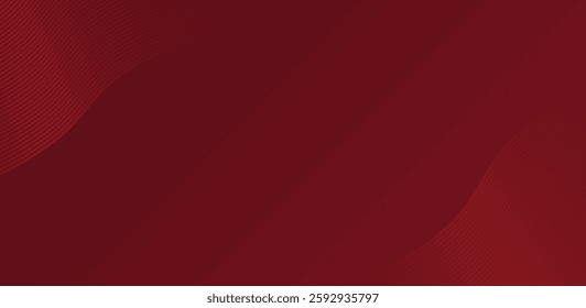 Red maroon background with 3D modern wave curve abstract presentation background. Luxury paper cut background. 3d vector illustration for decoration, banner, flyer, business card