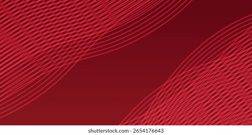 Fundo marrom vermelho com 3D moderna onda curva resumo apresentação fundo. Fundo de corte de papel de luxo. Ilustração vetorial 3d para decoração, banner, folheto, design de cartão de visita e muito mais