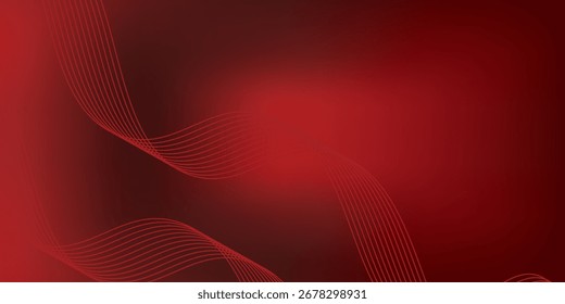 Fondo marrón rojo con fondo de presentación abstracta de curva de onda moderna 3D. Fondo de corte de papel de lujo.