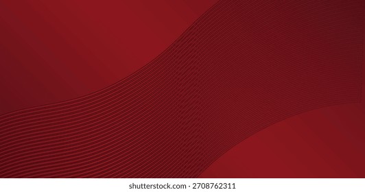 Red maroon background with 3D modern wave curve abstract presentation background. Luxury paper cut background. 3d vector illustration for decoration, banner, flyer, business card