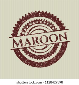 Red Maroon distress grunge style stamp