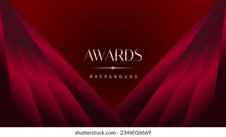 Red maroon golden royal awards background graphics lines stripes breaking news elegant shine modern blended template luxury premium corporate abstract design template banner certificate dynamic shape.