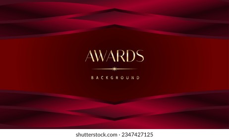 Red maroon golden royal awards background graphics lines stripes breaking news elegant shine modern blended template luxury premium corporate abstract design template banner certificate dynamic shape.