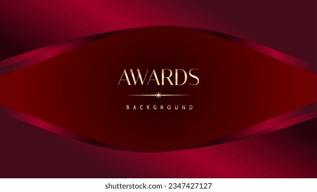 Red maroon golden royal awards background graphics lines stripes breaking news elegant shine modern blended template luxury premium corporate abstract design template banner certificate dynamic shape.