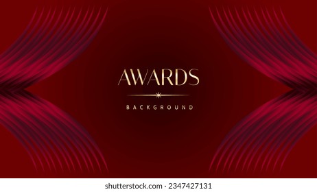 Red maroon golden royal awards background graphics lines stripes breaking news elegant shine modern blended template luxury premium corporate abstract design template banner certificate dynamic shape.