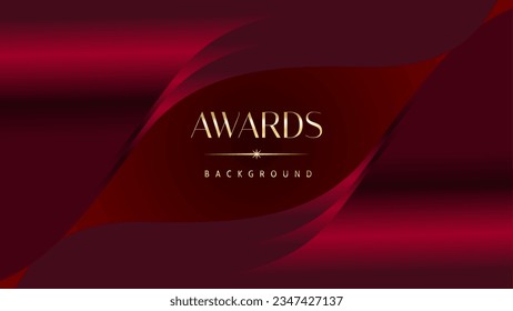 Red maroon golden royal awards background graphics lines stripes breaking news elegant shine modern blended template luxury premium corporate abstract design template banner certificate dynamic shape.