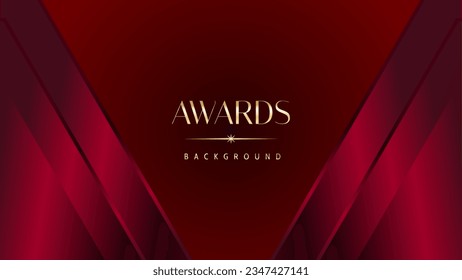 Red maroon golden royal awards background graphics lines stripes breaking news elegant shine modern blended template luxury premium corporate abstract design template banner certificate dynamic shape.