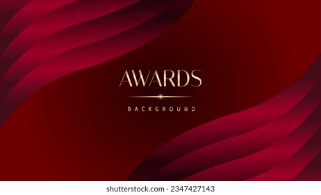 Red maroon golden royal awards background graphics lines stripes breaking news elegant shine modern blended template luxury premium corporate abstract design template banner certificate dynamic shape.