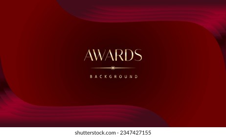Red maroon golden royal awards background graphics lines stripes breaking news elegant shine modern blended template luxury premium corporate abstract design template banner certificate dynamic shape.