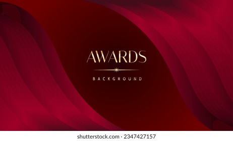 Red maroon golden royal awards background graphics lines stripes breaking news elegant shine modern blended template luxury premium corporate abstract design template banner certificate dynamic shape.