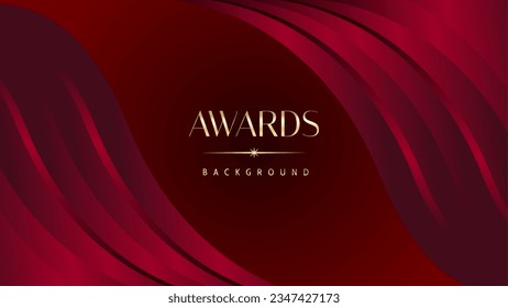 Red maroon golden royal awards background graphics lines stripes breaking news elegant shine modern blended template luxury premium corporate abstract design template banner certificate dynamic shape.