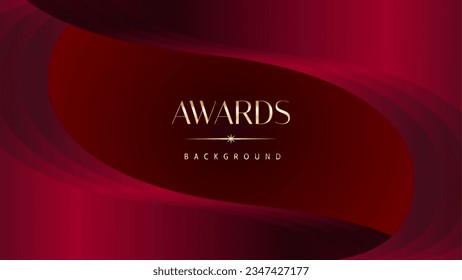 Red maroon golden royal awards background graphics lines stripes breaking news elegant shine modern blended template luxury premium corporate abstract design template banner certificate dynamic shape.