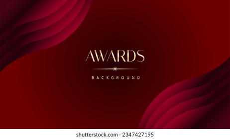 Red maroon golden royal awards background graphics lines stripes breaking news elegant shine modern blended template luxury premium corporate abstract design template banner certificate dynamic shape.