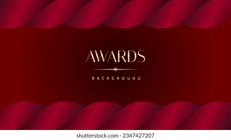 Red maroon golden royal awards background graphics lines stripes breaking news elegant shine modern blended template luxury premium corporate abstract design template banner certificate dynamic shape.
