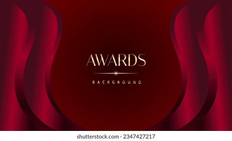 Red maroon golden royal awards background graphics lines stripes breaking news elegant shine modern blended template luxury premium corporate abstract design template banner certificate dynamic shape.