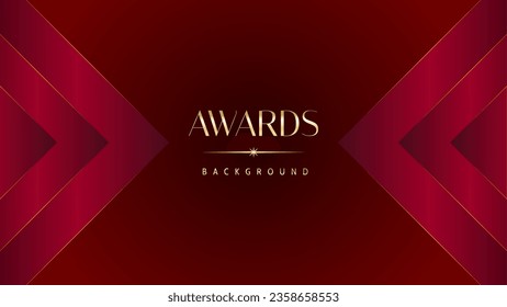 Red maroon golden royal awards graphics background. Golden sidelines. Modern template grand luxury premium corporate abstract design template trophy banner certificate.