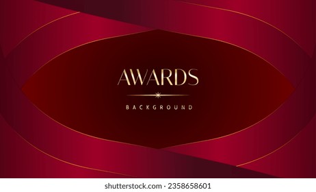 Red maroon golden royal awards graphics background. Golden sidelines. Modern template grand luxury premium corporate abstract design template trophy banner certificate.