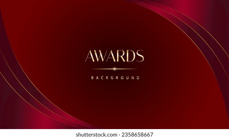 Red maroon golden royal awards graphics background. Golden sidelines. Modern template grand luxury premium corporate abstract design template trophy banner certificate.