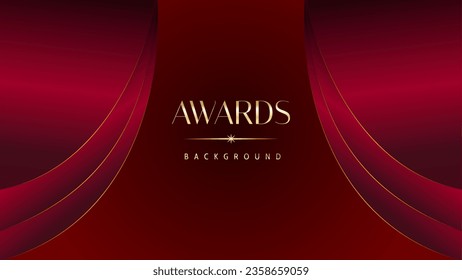 Red maroon golden royal awards graphics background. Golden sidelines. Modern template grand luxury premium corporate abstract design template trophy banner certificate.