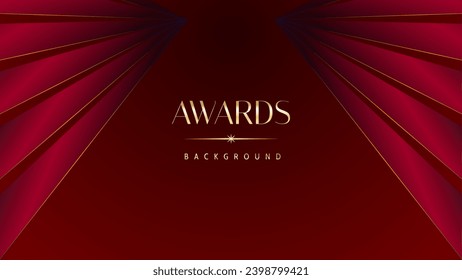 Roter Maron, goldener Königspreis auf Grafikhintergrund. Goldene Seitenlinien. Moderne Template Grand Luxus Premium Corporate Abstrakte Design Vorlage Trophäe Banner Zertifikat.