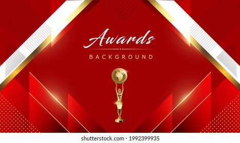 Red Maroon White Golden Awards Graphics Background Lines Polygon Triangle Elegant Shine Modern Stripe Template Frame Luxury Premium Corporate Abstract Design Template Banner Certificate Dynamic Shape svg