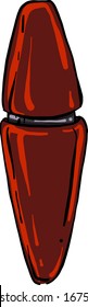 Red mascara, illustration, vector on white background.