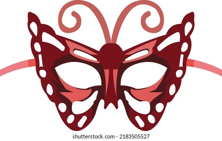 red mask butterfly, vector, eps 10
