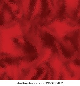 Red matte glass texture. Realistic gloss transparent foil backdrop. Luxury blurry decor crumpled surface. Beautiful cover design template. Vector smoothed background