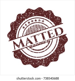 Red Matted distressed with rubber seal texture