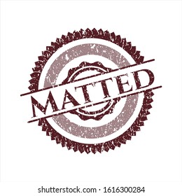 Red Matted rubber grunge texture seal