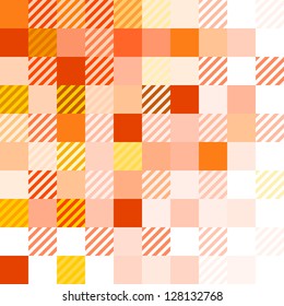 Red Matter - Orange and red texture with squares and diagonal lines