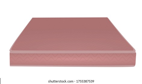 Red mattress front side. vector