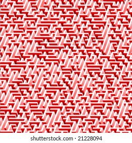 Red maze background.