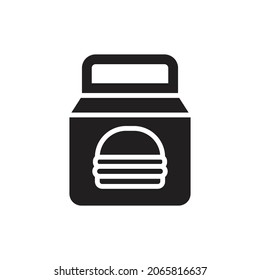 Red Meal Filled Icon Vector Illustration