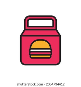 Red Meal Icon Vector Illustration