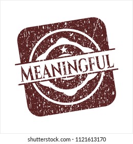 Red Meaningful distress rubber seal