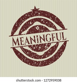 Red Meaningful distressed rubber grunge texture seal