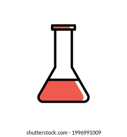 Red Measuring Cup Icon Simple Vector Illustration