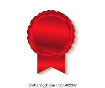 Red medal isolated