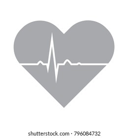 Red Medic blood pressure vector icon, cardiogram, health logo, heartbeat