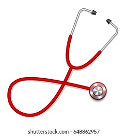 Red Medical Stethoscope 