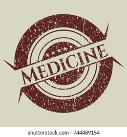 Red Medicine distress grunge seal