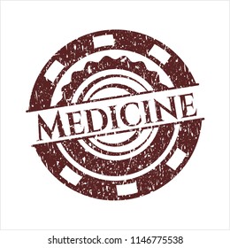Red Medicine distress with rubber seal texture
