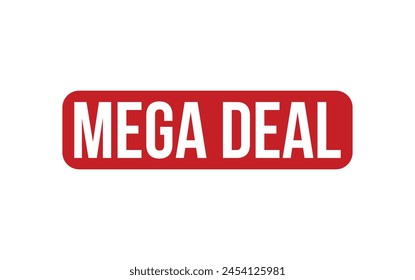 Red Mega Deal Rubber Stamp Seal Vector