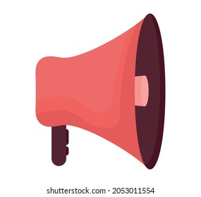 diseño megáfono rojo sobre blanco