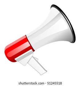 Rotes Megaphon-Symbol
