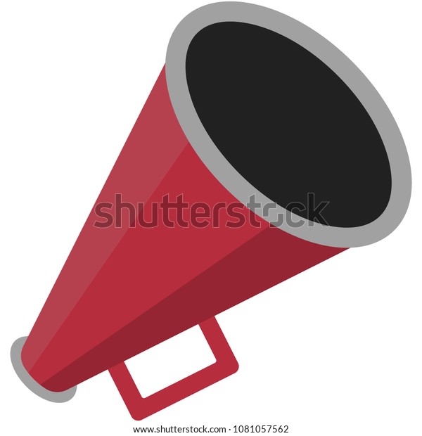 Red Megaphone Illustration Red Megaphone Flat Stock Vector (Royalty ...
