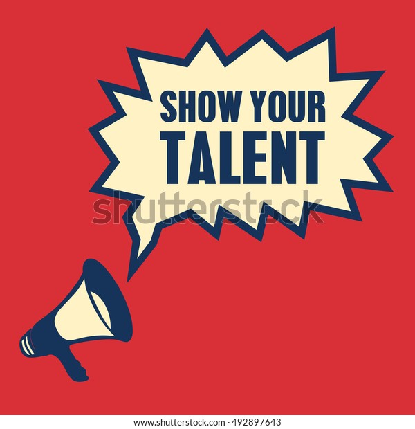 Red Megaphone Show Your Talent Vector Stock Vector Royalty Free 492897643 Red Megaphone Show Your Talent Vector Stock Vector Royalty Free 492897643